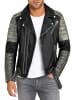 Reichstadt Herren Slim Fit Echtleder Jacke  in Fungi Green