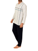 NORMANN Schlafanzug langarm Pyjama - 84613 in grau
