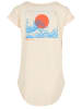 F4NT4STIC T-Shirt Kanagawa Wave Blue V2 in Whitesand