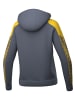 erima Damen Trainingsjacke Mit Kapuze in slate grey/gelb