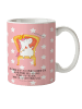 Mr. & Mrs. Panda Kindertasse Einhorn König mit Spruch in Rot Pastell