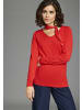FLASHLIGHTS V-Ausschnitt-Pullover in rot