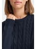 Oxmo Strickpullover OXCARRYONE 21301292ME modischer Strickpullover in Blau