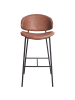 Beliani 2-tlg Barhocker KIANA in Braun/Schwarz