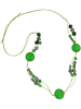 Gallay Kette Kroko-Perle grün-transparent 100 cm lang in grün