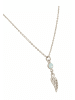 Gemshine Halskette mit Anhänger Engel Flügel - Schutzengel Chalcedon in silver coloured