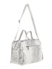 faina Women Satchel in Grey Snake