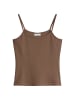 Spaghettiträger-Top slim in Umbra Brown