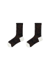 MUNADUNA 2er-Pack 3D-Relief Zweig-Muster-Socken in Schwarz