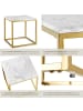 tectake Couchtisch in Marmoroptik, 45 x 45 x 47,5 cm, Belastbarkeit 12 kg