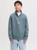 JACK & JONES Junior Sweatshirt mit halbem Reißverschluss in Blue Mirage