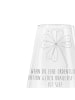 Mr. & Mrs. Panda Weißweinglas Blume Kleeblatt mit Spruch in Transparent