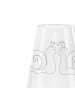 Mr. & Mrs. Panda Weinglas Schnecken Liebe ohne Spruch in Transparent
