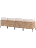 Beliani 7-tlg Lounge Set OMEGANA in Beige/Schwarz