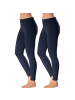 Erwin Müller Single-Jersey Leggings, lang 2er-Pack in marine/marine