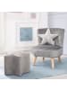 roba Lil Sofa' Set mit Sessel, Sternhocker & Kissen Silbergrau