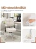 COSTWAY ergonomischer Drehstuhl mit Armlehnen & Rollen in Beige