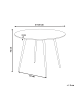Beliani Esszimmertisch BJORKA in Braun/Schwarz - (W) 100 x (H) 76 x (L) 100 cm