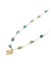 grassland Women Multi-Strand Necklace in Gold Aqua
