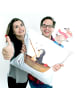 Mr. & Mrs. Panda Kissen 40x40 Pinguin Angelboot ohne Spruch in Weiß