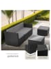 tectake rattan Sitzgruppe Lignano mit Tisch aus Sicherheitsglas