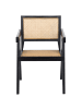 Beliani Esszimmerstuhl WESTBROOK in Schwarz/Braun - (W) 55 x (H) 82 x (L) 58 cm