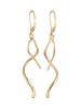 Elli Ohrringe 925 Sterling Silber Spirale, Wellen in Gold