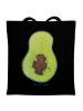Mr. & Mrs. Panda Leinentasche Avocado Kern ohne Spruch in Schwarz