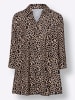 Sieh an! Longbluse in camel-schwarz-bedruckt