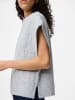Pieces Poncho in Light Grey Melange