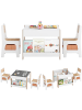 COSTWAY 3 tlg. Kindersitzgruppe ab 3 Jahren in Beige