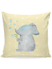 Mr. & Mrs. Panda Kissen 40x40 Elefant Seifenblasen ohne Spruch in Gelb Pastell