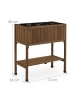relaxdays Hochbeet in Braun - (B)74 x (H)80 x (T)38 cm