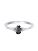 Elli Ring 925 Sterling Silber Verlobungsring in Schwarz