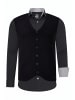 Rusty Neal Hemd mit Weste in Schwarz / Grau