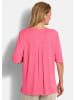 GOLDNER Chiffonbluse mit Jersey-Rückteil in pink