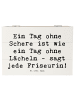 Mr. & Mrs. Panda Aufbewahrungsbox Spruch Friseurin Schere mit Sp... in Weiß