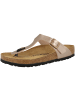 Birkenstock Pantolette Gizeh Birko-Flor Metallic normal in hellbraun