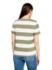 Betty Barclay Ringelshirt mit Tunnelzug in Khaki/Cream