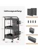 COSTWAY Rollwagen 3 Etagen in Grau