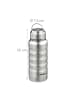 relaxdays Edelstahl-Trinkflasche in Silber - 400 ml
