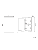 Beliani Bad-Spiegelschrank PRIMAVERA in Weiß/Silber - (W) 40 x (H) 60 x (L) 14 cm