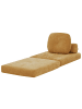 Beliani Schlafsofa OLDEN in Gelb - (W) 81 x (H) 54 x (L) 91 cm