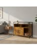 relaxdays Katzenschrank in Dunkelbraun/ Schwarz - (B)90 x (H)74 x (T)45 cm