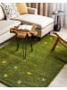 Beliani Kurzflor YULAFI in Grün/Gelb/Braun - (W) 140 x (L) 200 cm
