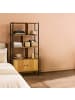 relaxdays Bücherregal in Natur/ Schwarz - (B)74 x (H)154,5 x (T)30 cm