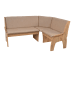 möbel-direkt 4tlg. Eckbankgruppe 125x165 cm Schenkelmaß in Eiche-Nachbildung/cappuccino