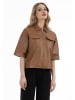 faina Damen Lederhemd in Cognac