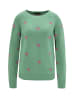 Aniston CASUAL Strickpullover in grün-pink