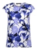 Betty Barclay Rundhals-Shirt mit Raffung in Weiß/Blau